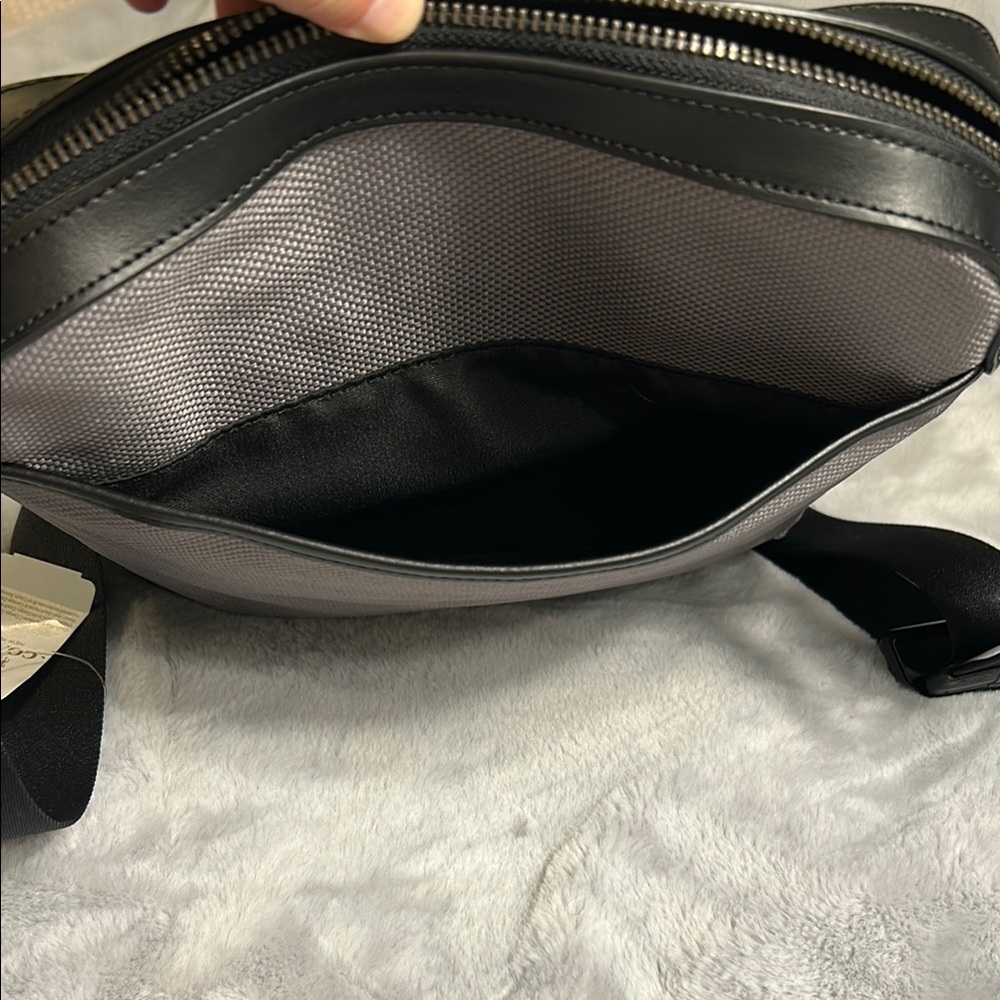 COACH F37609 Black and Gray Crossbody Messenger Bag NWT - Picture 15 of 16